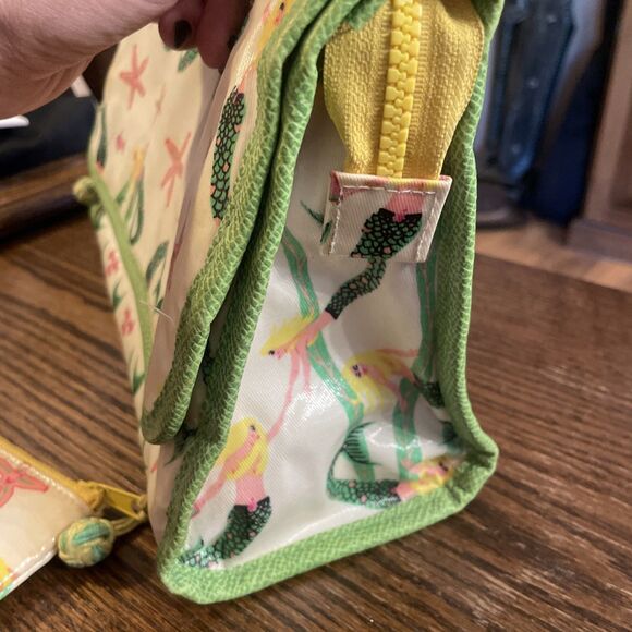 Stephanie Johnson Mermaid, Pink, Green, Seashell Travel organizer makeup bag - Picture 4 of 12